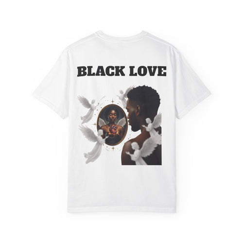 Black Love Portrait T-shirt | Afrocentric Couple Illustration